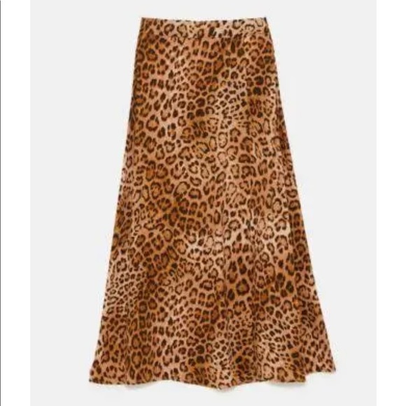 Zara Cheetah Print Skirt Maxi Skirt - Picture 7 of 8